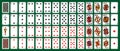 Poker set with isolated cards on green background. Poker playing cards, full deck Royalty Free Stock Photo