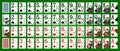 Poker set with isolated cards on green background. Poker playing cards - Miniature playing cards for mobile applications Royalty Free Stock Photo