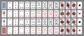 Poker set with isolated cards on grey background. Poker playing cards, full deck. New design of playing cards Royalty Free Stock Photo