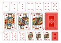 Poker size Diamond playing cards plus reverse Royalty Free Stock Photo