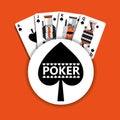 Poker spade emblem casino cards fortune game