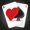 Poker symbols and cards Royalty Free Stock Photo