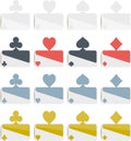 Poker symbols flat design