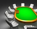 Poker table with chairs top view Royalty Free Stock Photo