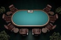 Poker table concept 3d illustration Royalty Free Stock Photo