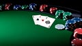 Cards and chips on Poker table. Gambling and Casino. AI generated digital art Royalty Free Stock Photo