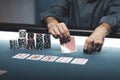 Poker tournament at the casino Royalty Free Stock Photo