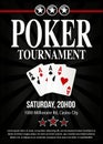 Poker tournament event invitation design in vector