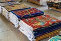 Shop with hand-woven carpets in Tashi Ling village.