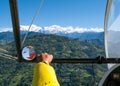 POKHARA, NEPAL. Shooting Pokhara from the height of bird flight.