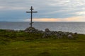 Poklonny cross by the sea on Bolshoy Zayatsky Island