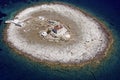 Pokonji Dol lighthouse on the reef from air Royalty Free Stock Photo