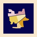 Pokrovsk City Map Simple Geometric Creative Logo Royalty Free Stock Photo