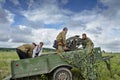 Pokrovskoye, Sverdlovsk region, Russia July 17, 2016. Historical reconstruction of the Russian Civil war in the Urals, white army