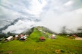 POKUT PLATEAU view with foggy weather. Rize, Turkey Royalty Free Stock Photo