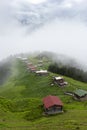 POKUT PLATEAU view with foggy weather. Rize, Turkey Royalty Free Stock Photo