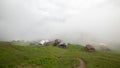 POKUT PLATEAU view with foggy weather. Rize, Turkey Royalty Free Stock Photo