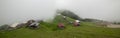 POKUT PLATEAU view with foggy weather. Rize, Turkey Royalty Free Stock Photo