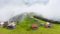 POKUT PLATEAU view with foggy weather. Rize, Turkey Royalty Free Stock Photo