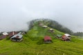 POKUT PLATEAU view with foggy weather. Rize, Turkey Royalty Free Stock Photo