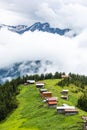 POKUT PLATEAU view with Kackar Mountains. Rize, Turkey. Royalty Free Stock Photo