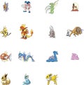 Pokemon collection of logo vector new