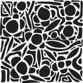 Vector collection of seamless organic patterns in monochrome colors