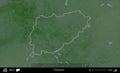 Polack District outlined, Belarus. Physical Royalty Free Stock Photo