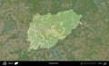 Polack District highlighted, Belarus. Topographic Humanitarian Royalty Free Stock Photo