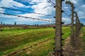 Poland - Barbed wire electric fence - Auschwitz Concentration Camp Royalty Free Stock Photo