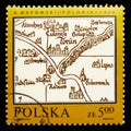 Poland by Bernard Wapowski, 1526, Map of Poland serie, circa 1982