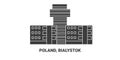 Poland, Bialystok, travel landmark vector illustration