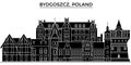 Poland, Bydgoszcz architecture vector city skyline, travel cityscape with landmarks, buildings, isolated sights on