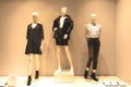 Shop window. Three female mannequins Royalty Free Stock Photo