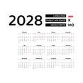 Poland Calendar 2028. Week starts from Monday.