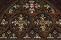 stained glass in the count's office in the castle in the scrotum