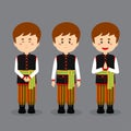 Poland Character with Various Expression Royalty Free Stock Photo