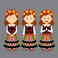 Poland Character with Various Expression Royalty Free Stock Photo