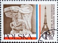 POLAND-CIRCA 1978 : A post stamp printed in Poland showing a Monument for the Polish Soldiers in France during World War II