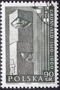POLAND-CIRCA 1960 : A post stamp printed in Poland showing Building details in memory of the Battle of Grunwald. The 550th Anniver