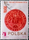 POLAND-CIRCA 1973: A post stamp printed in Poland showing International Philatelic Exhibition Polska 1973 in Poznan