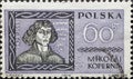 POLAND-CIRCA 1961 : A post stamp printed in Poland showing a portrait of the scientist and astronomer Nicolaus Copernicus. Drawing