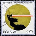 POLAND - CIRCA 1970: Postage stamp 60 grosz printed in the Poland shows Statue Winged Victory Nike of Samothrace with