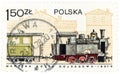 POLAND - CIRCA 1978 A postage stamp printed in Poland shows the old Polish train from 1907, circa 1978