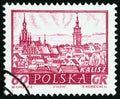 POLAND - CIRCA 1960: A stamp printed in Poland from the `Historic Polish Towns` issue shows Kalisz, circa 1960.