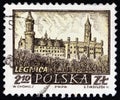 POLAND - CIRCA 1960: A stamp printed in Poland from the `Historic Polish Towns` issue shows Legnica, circa 1960.