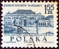 POLAND - CIRCA 1965: A stamp printed in Poland issued for the 700th anniversary of Warsaw shows the National Theatre, circa 1965.