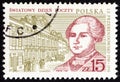 POLAND - CIRCA 1987: A stamp printed in Poland shows Warsaw Post Office and Postmaster General Ignacy Franciszek Przebendowski.