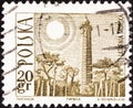 POLAND - CIRCA 1966: A stamp printed in Poland shows Hel Lighthouse, circa 1966. Royalty Free Stock Photo