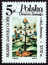 POLAND - CIRCA 1986: A stamp printed in Poland shows Tree of Jesse, 17th century, circa 1986. Royalty Free Stock Photo